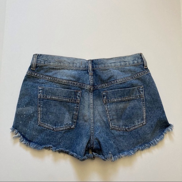 Free People Embroidered Jean Shorts | Size 27 - Picture 3 of 7